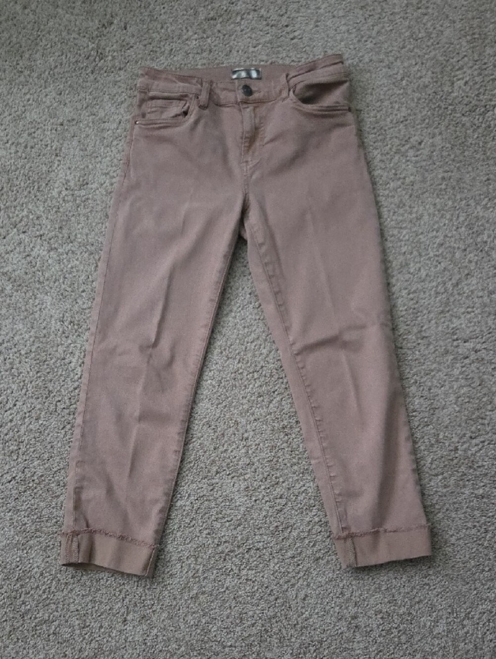 Kut from the Kloth Cropped Pants in Light Taupe Color. - Picture 4 of 4